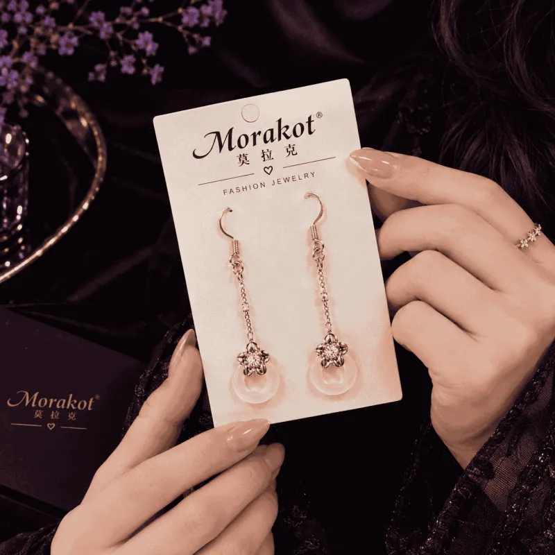 Golden Floral Drop Earrings