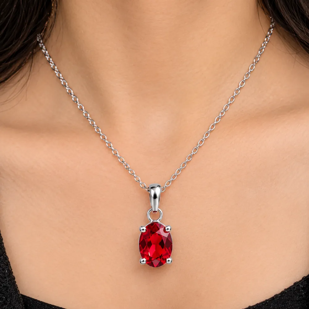 Elegant Red Gemstone Necklace 📿
