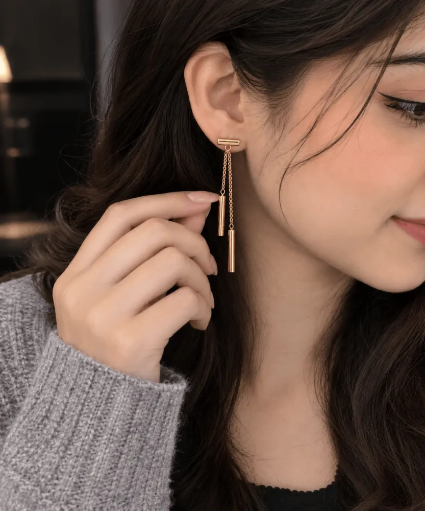 Women's Golden Drop Earrings