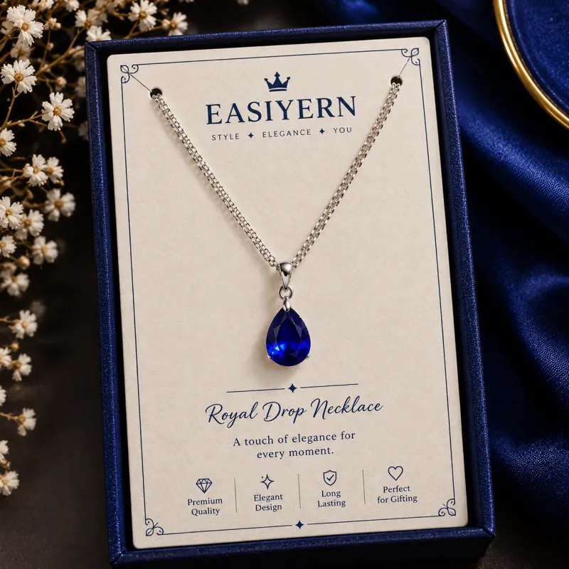 Royal Blue Drop Necklace