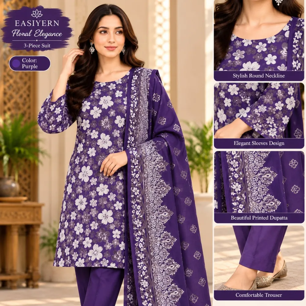 Dhanak 3 Peice Printed Suite 👗